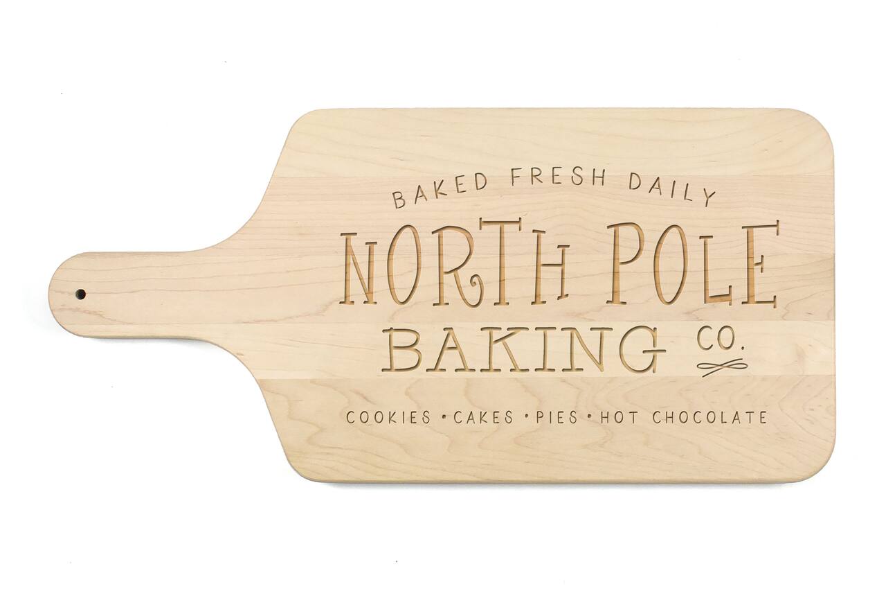 17" North Pole Baking Co. Maple Paddle Cutting Board